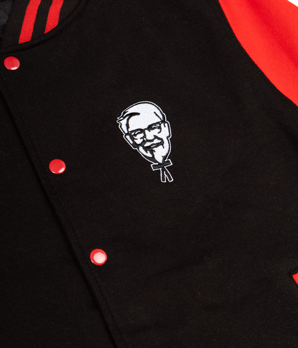 The Colonel's Varsity Jacket - Black & Red